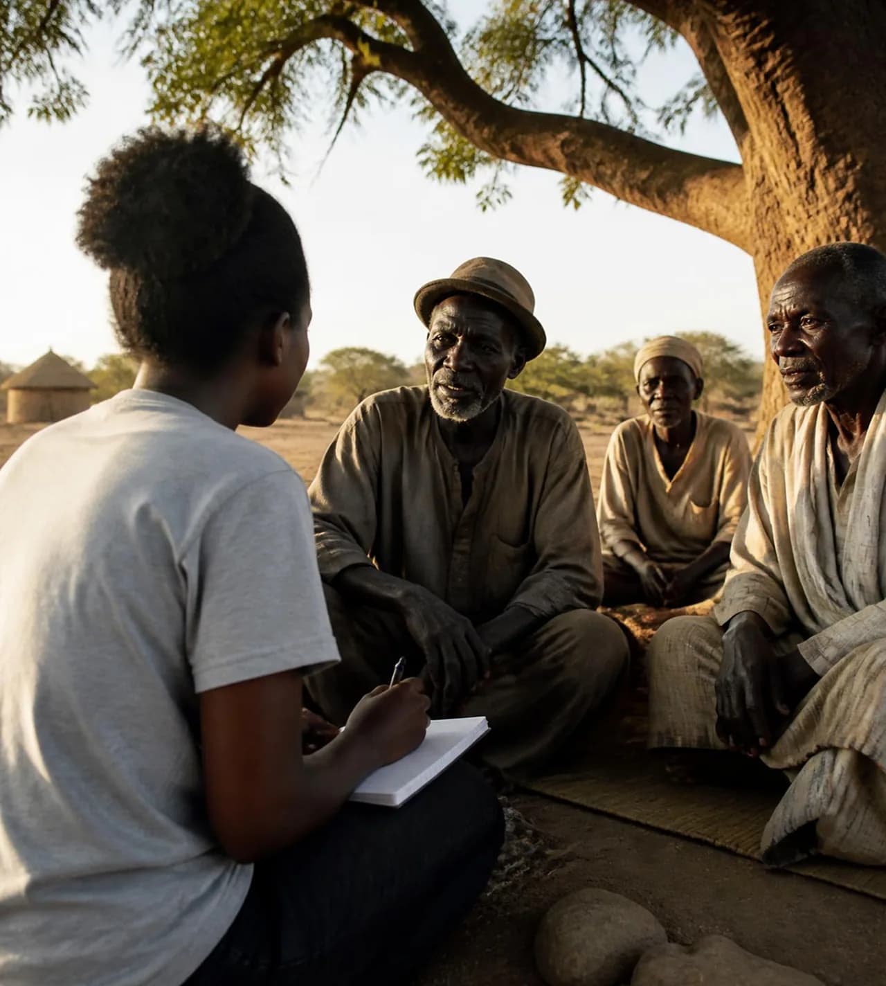 People sharing ideas around a table